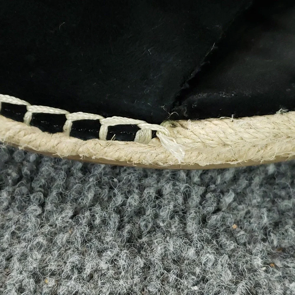 Vionic Kadyn Shoes Womens Size 6.5 Black Wedge Espadrille Slide Sandals Open Toe